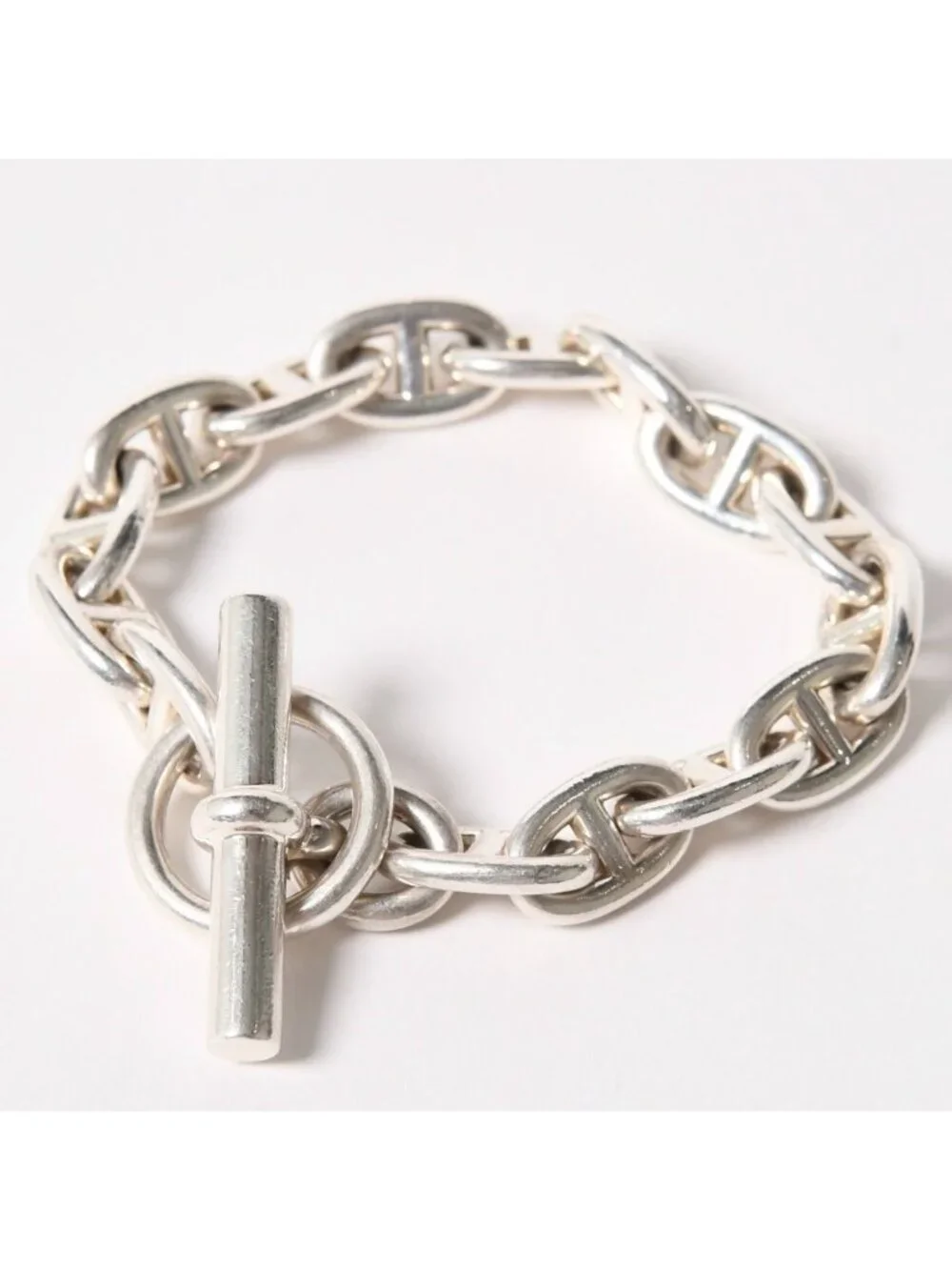 Hermes Chaine D'ancre MM Bracelet 15 Links 925 Sterling Silver